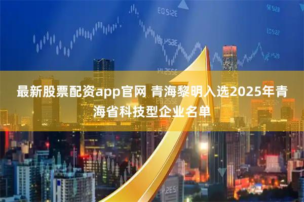 最新股票配资app官网 青海黎明入选2025年青海省科技型企业名单